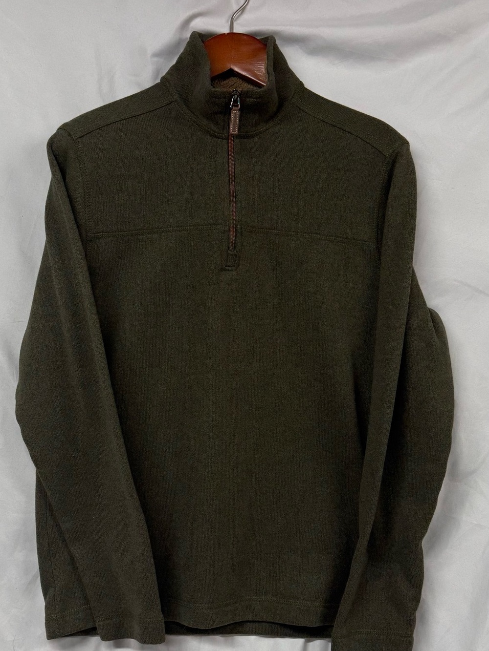 G.H. Bass & Co. Dark Olive Half-Zip Pullover